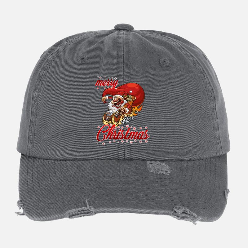merry xmas tuning santa Flexfit Vintage Destroyed Cap