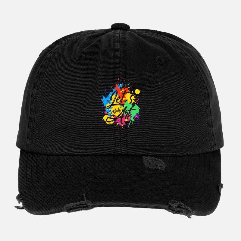 Künstler Abstrakte Kunst Künstlerin Geschenk Flexfit Vintage Destroyed Cap