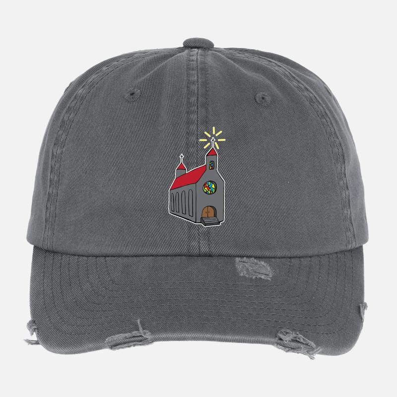 Bâtiment pour le culte chrétien - Église Casquette vintage effet usé Flexfit
