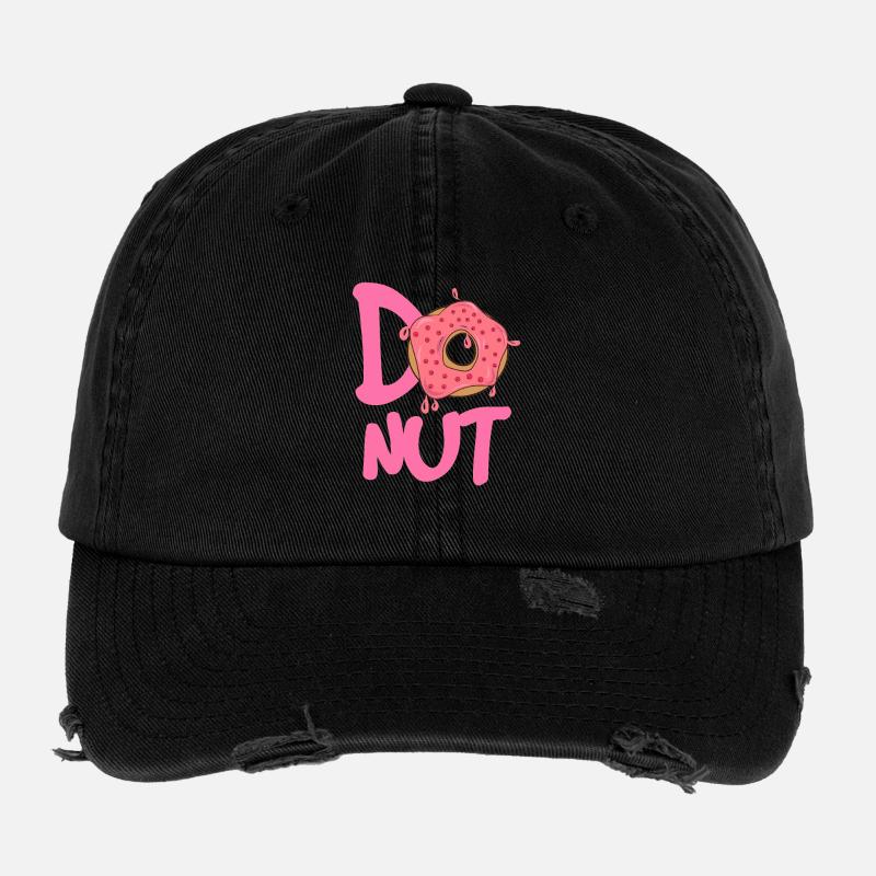 Donut Logo Pink Glanz Flexfit Vintage Destroyed Cap