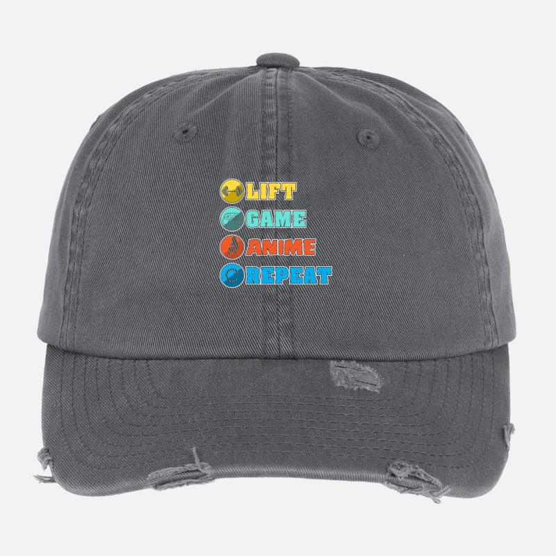Anime Flexfit Vintage Destroyed Cap