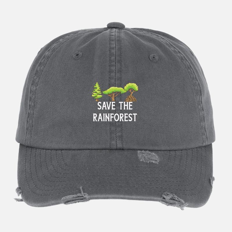 Sauvez la forêt tropicale Casquette vintage effet usé Flexfit