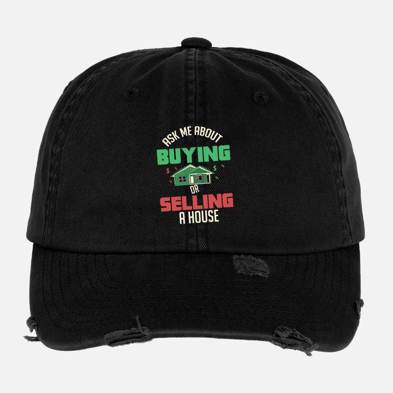 Real Estate Agent Flexfit Vintage Destroyed Cap