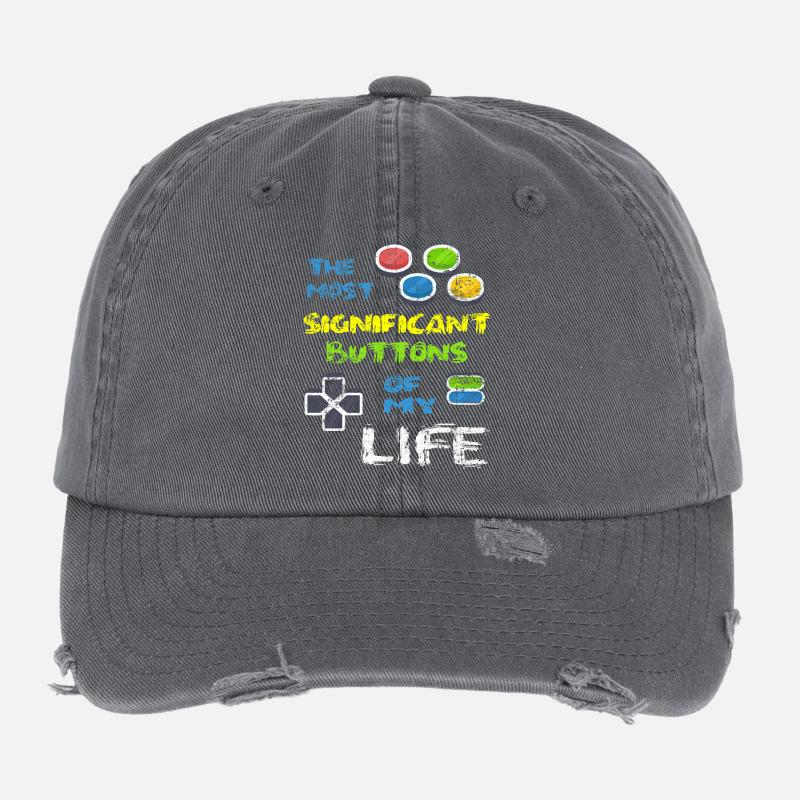 Videospiel Videogame Spielen Hobby Geschenk Flexfit Vintage Destroyed Cap