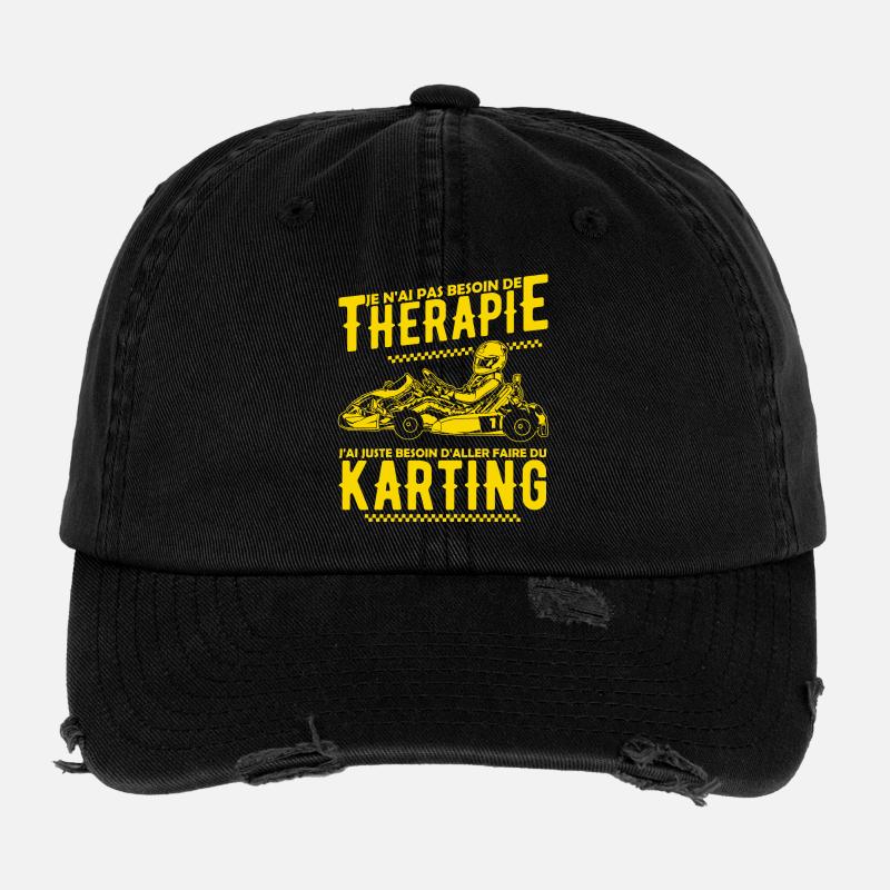 Thérapie Karting Casquette vintage effet usé Flexfit