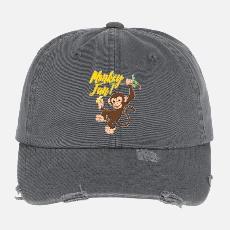Monkey Fun Flexfit Vintage Destroyed Cap