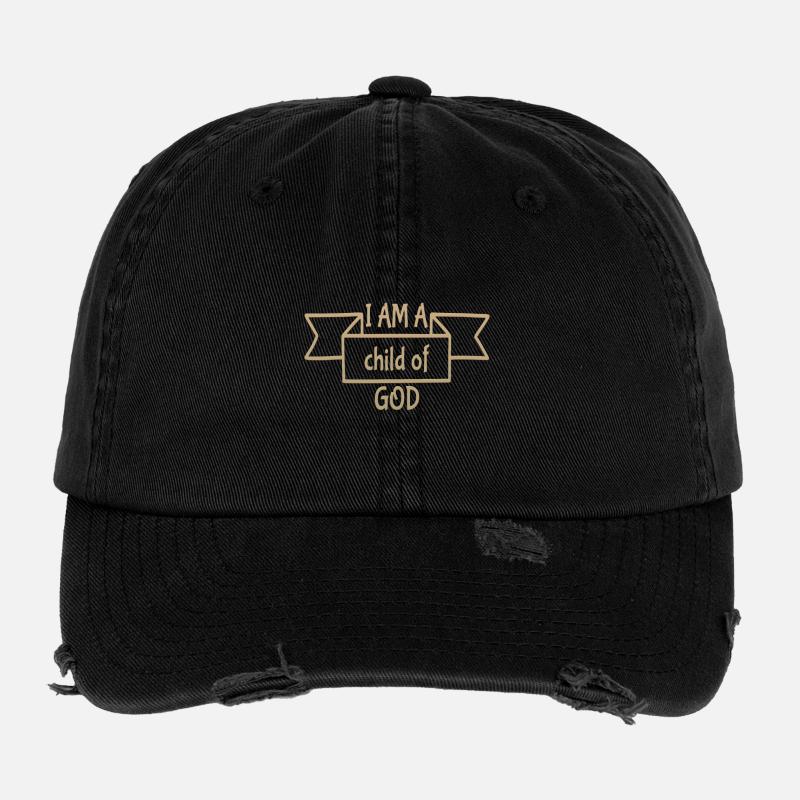 I Am A Child Of God Flexfit Vintage Destroyed Cap