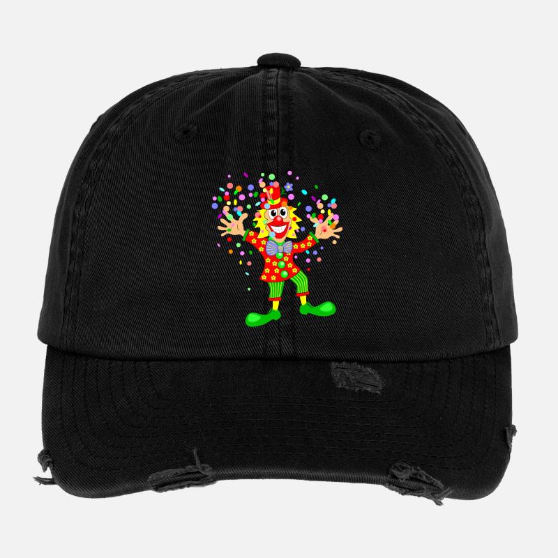 Clown de carnaval Casquette vintage effet usé Flexfit