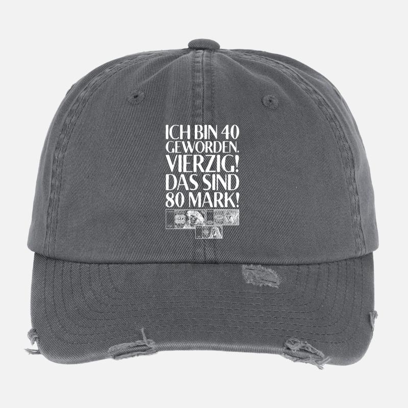 J'ai 40 ans qui font 80 Mark 40e anniversaire Casquette vintage effet usé Flexfit
