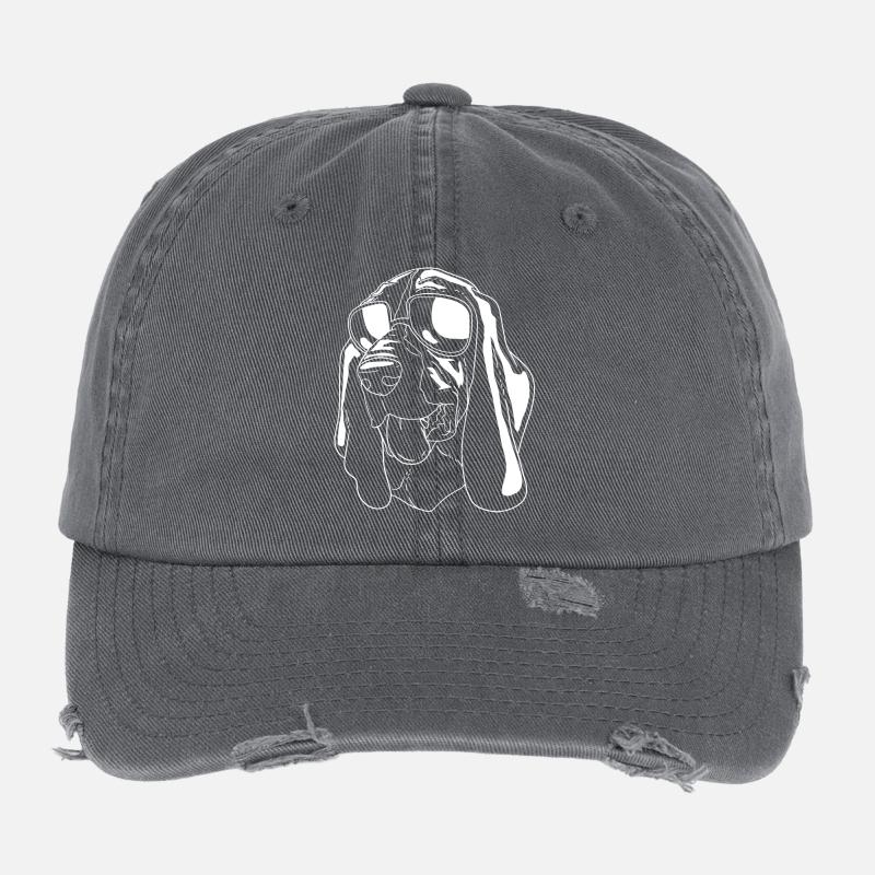 Basset Hound Flexfit Vintage Destroyed Cap