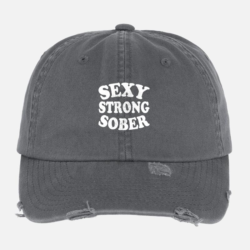 Sexy sobre forte abstinence sobre sans alcool Casquette vintage effet usé Flexfit