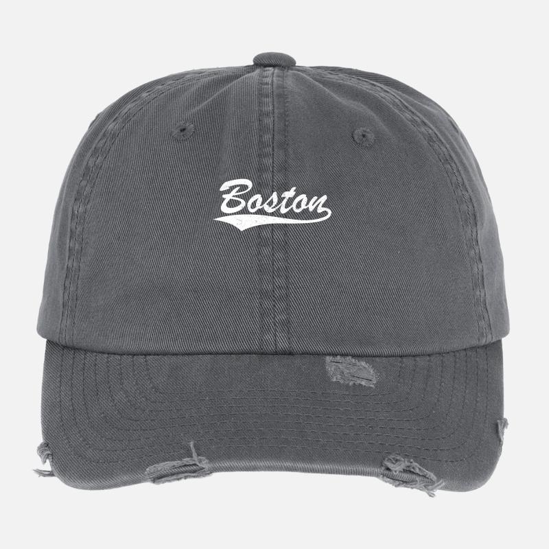 Boston Script Vintage Logo Casquette vintage effet usé Flexfit