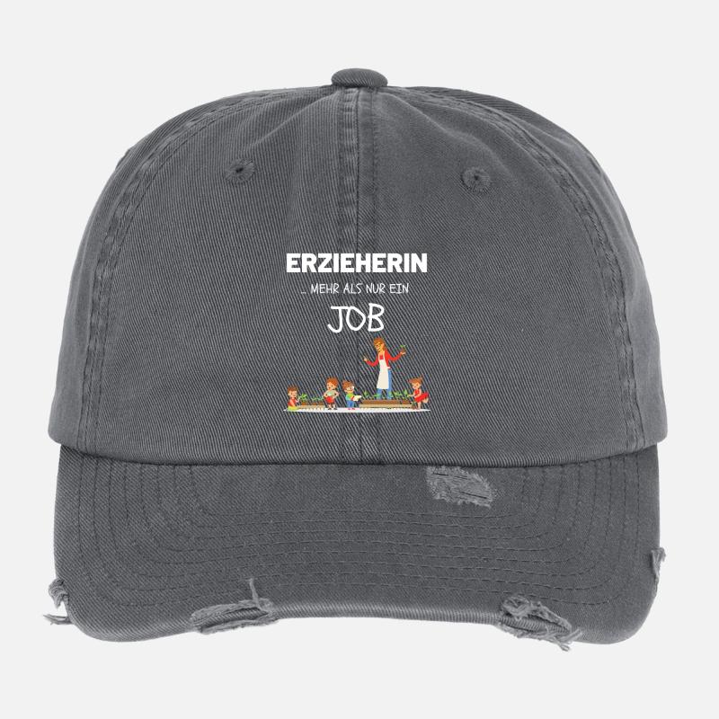 Erzieherin Geschenk Mehr als nur ein Job Witzig Flexfit Vintage Destroyed Cap