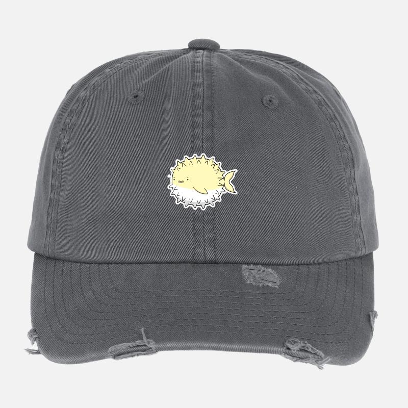 Puffer fish Flexfit Vintage Destroyed Cap