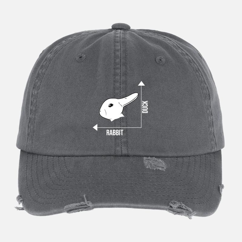 Illusion d'optique lapin canard illusion Casquette vintage effet usé Flexfit