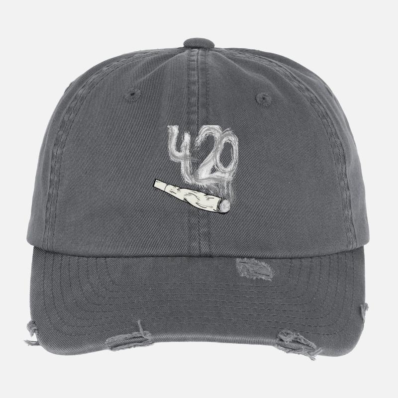 Joint - sac - smoke 420 Casquette vintage effet usé Flexfit