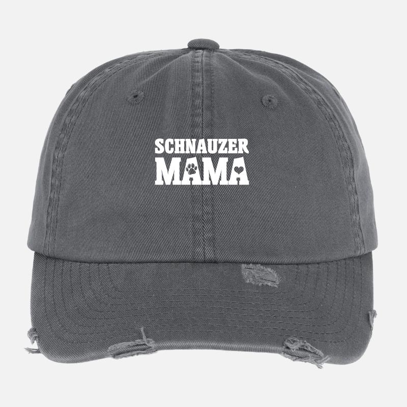 Schnauzer Mama Casquette vintage effet usé Flexfit