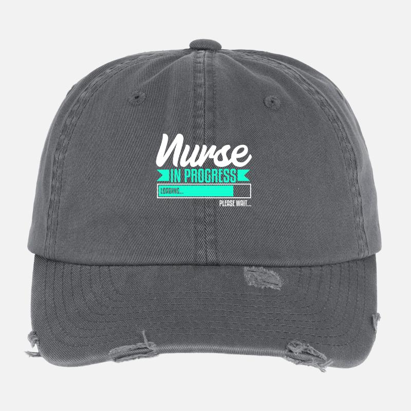 Nursing Student Nursing School Flexfit Vintage Destroyed Cap