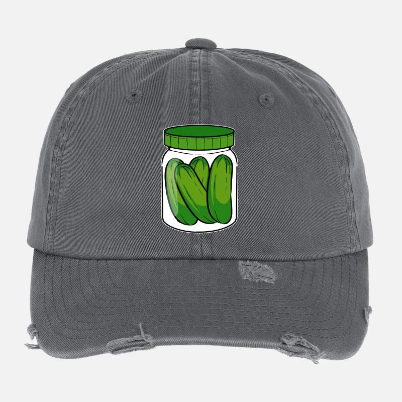 Concombre mariné vegan Casquette vintage effet usé Flexfit