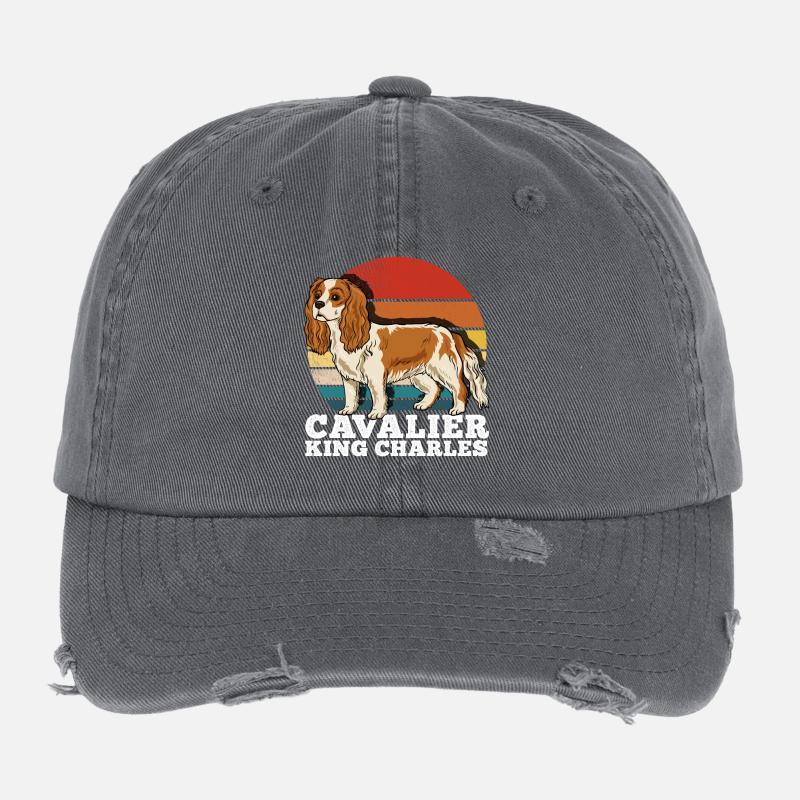 Cavalier King Charles Flexfit Vintage Destroyed Cap
