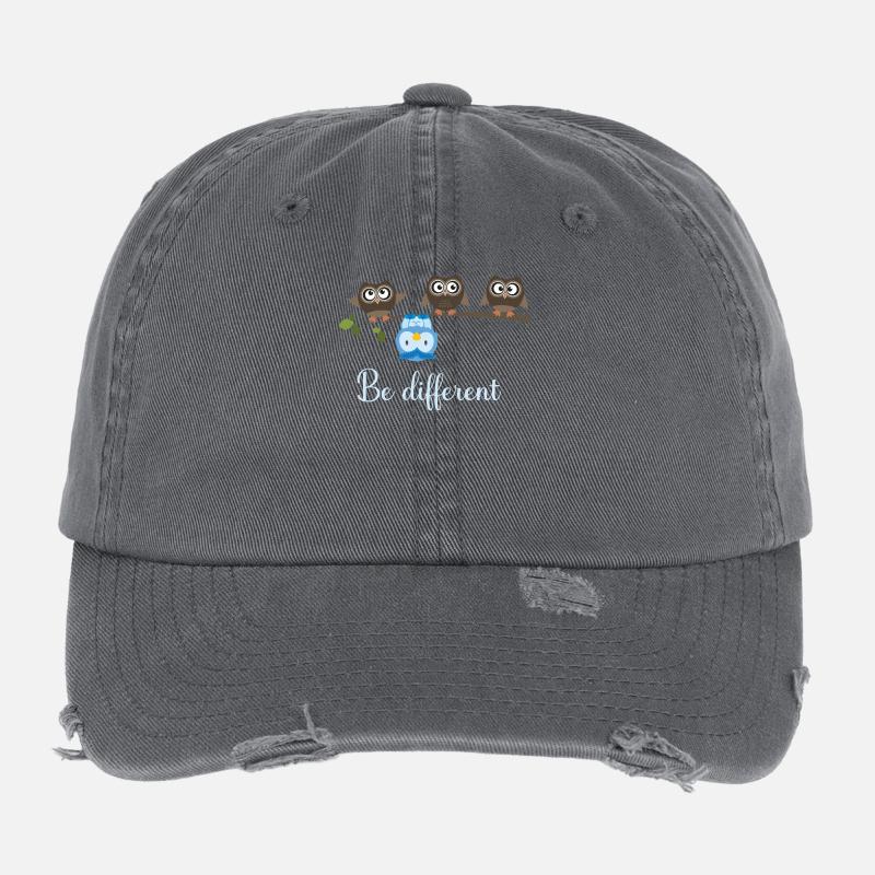 Be Different Owl Casquette vintage effet usé Flexfit