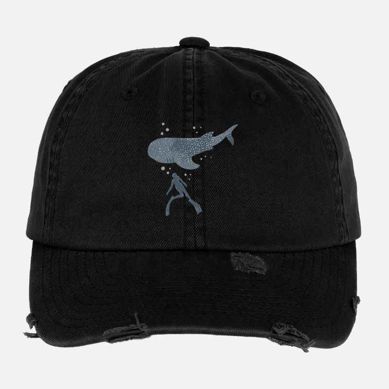 Walhai Freitaucher Flexfit Vintage Destroyed Cap
