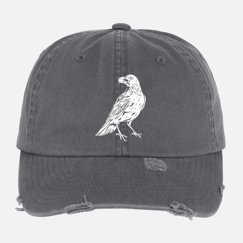 Crow Flexfit Vintage Destroyed Cap