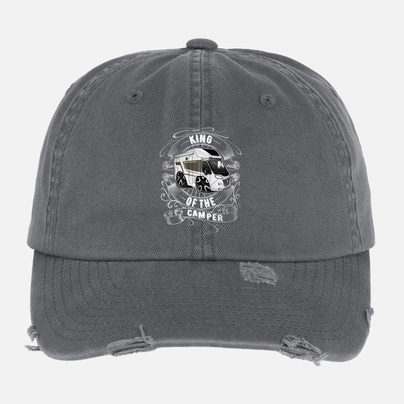 Roi du campeur Casquette vintage effet usé Flexfit