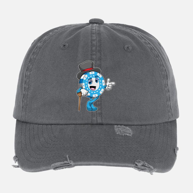 Jetons de poker poker Casquette vintage effet usé Flexfit