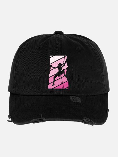 Kletterer Klettersport - Flexfit Vintage Destroyed Cap - Schwarz - Vorne