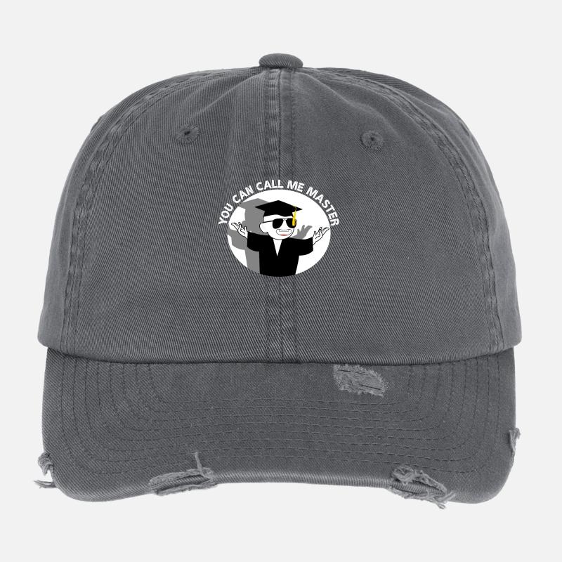 You Can Call Me Master Master Lächelnder Absolvent Flexfit Vintage Destroyed Cap