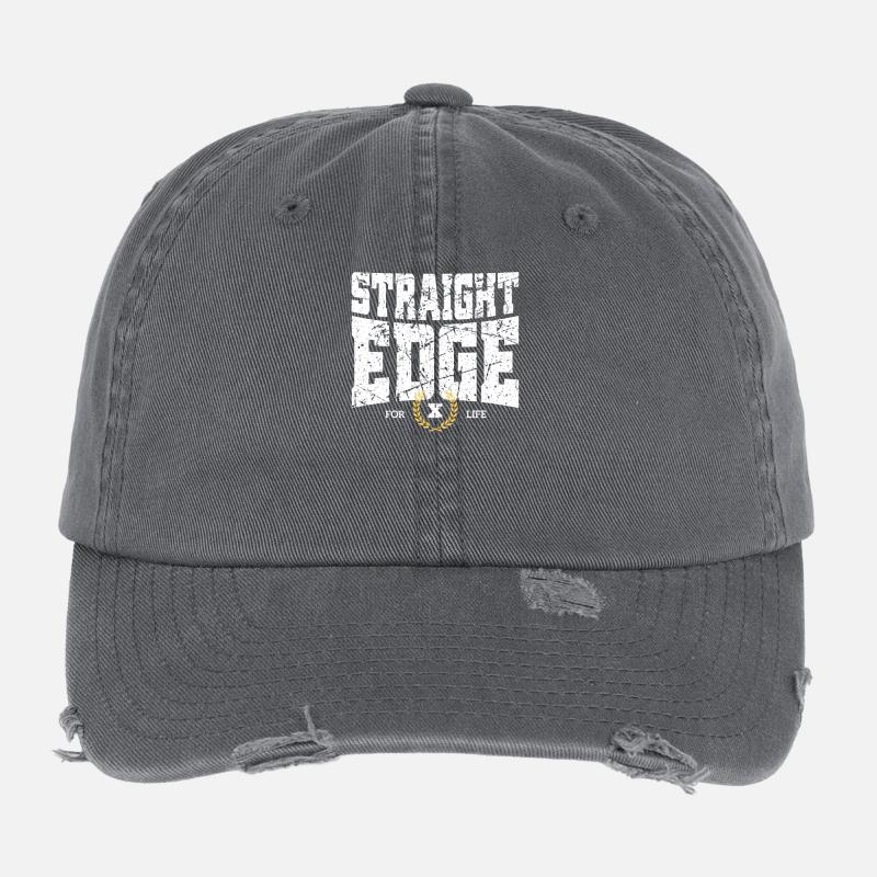 Marque Straight Edge Pour Straight Edger Life Casquette vintage effet usé Flexfit