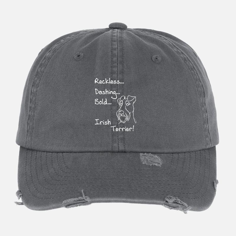 Irish Terrier Casquette vintage effet usé Flexfit
