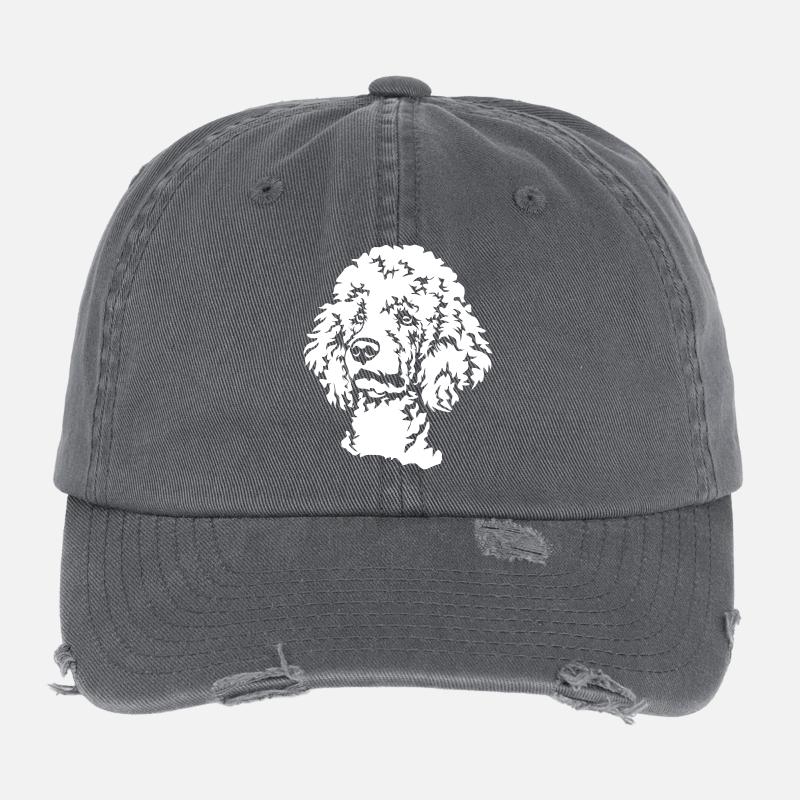 Poodle Head "Black Edition" Flexfit Vintage Destroyed Cap
