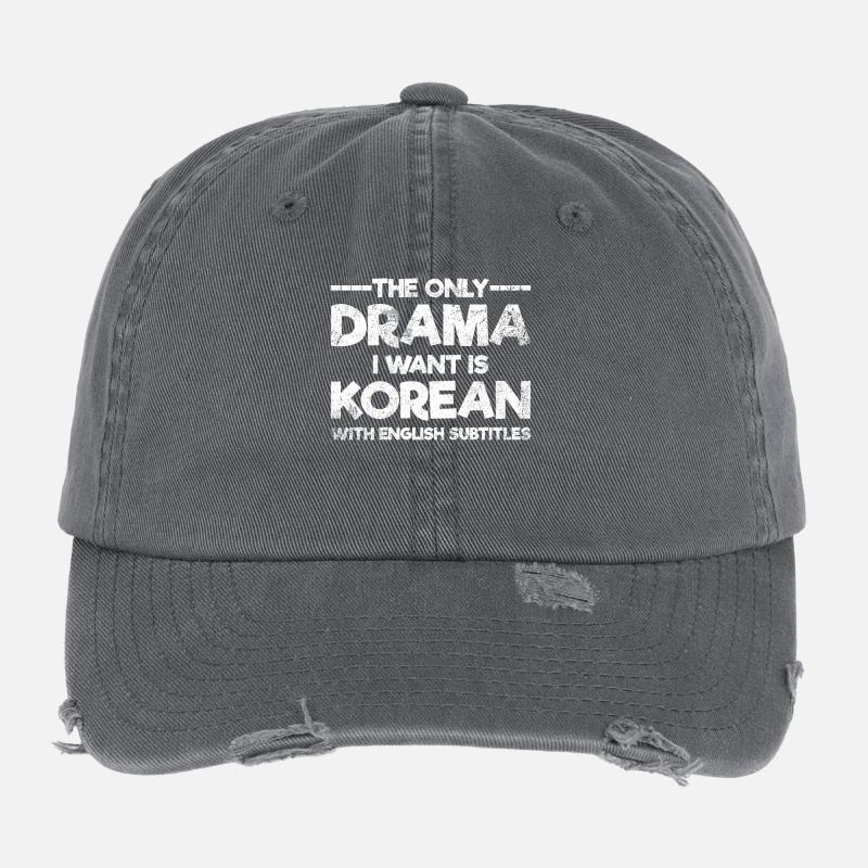 Korean Drama K-Drama Flexfit Vintage Destroyed Cap