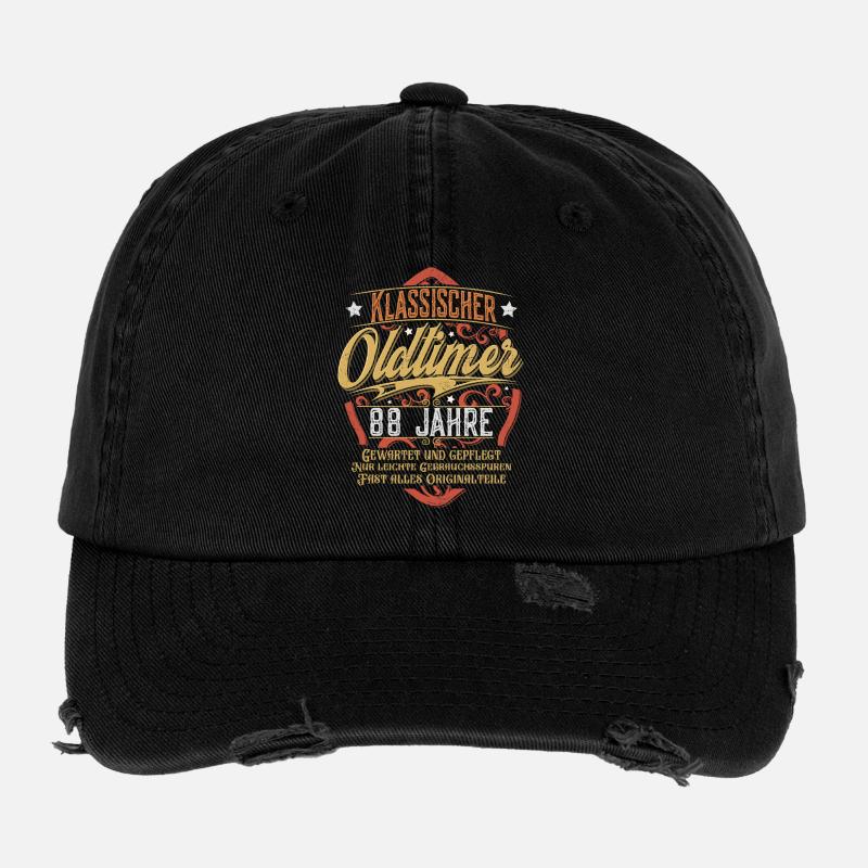88. Geburtstag Oldtimer Flexfit Vintage Destroyed Cap