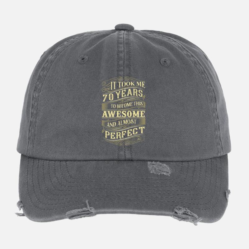 70e anniversaire Casquette vintage effet usé Flexfit