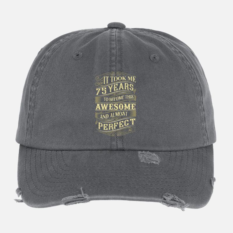 75th birthday Flexfit Vintage Destroyed Cap