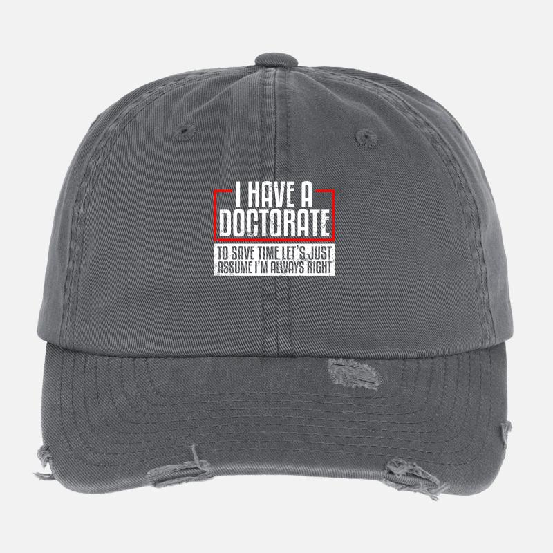 Doktorat PhD Doktorat Flexfit Vintage Destroyed Cap