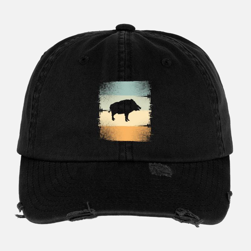 Sanglier Casquette vintage effet usé Flexfit