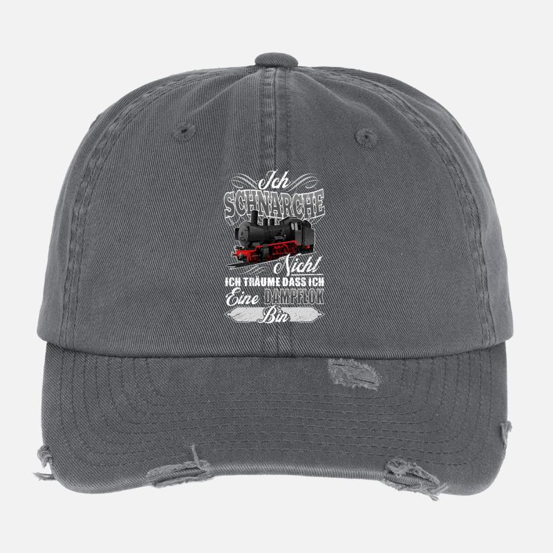 Dampflok Schnarchen Flexfit Vintage Destroyed Cap