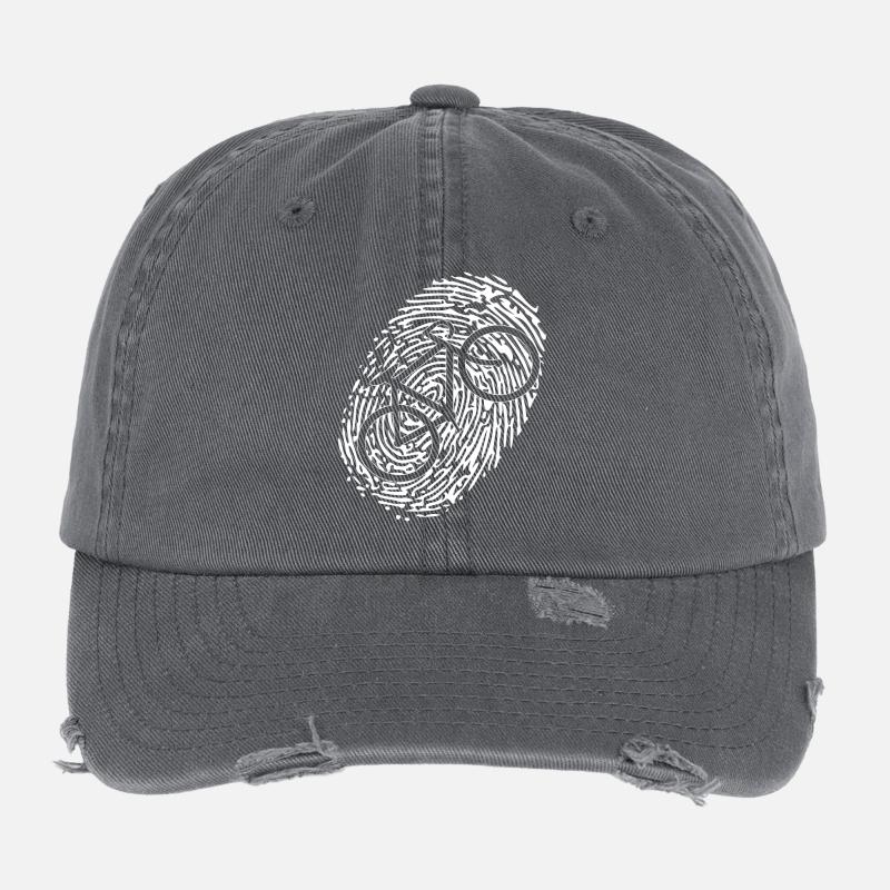 Bicycle Fingerprint Flexfit Vintage Destroyed Cap