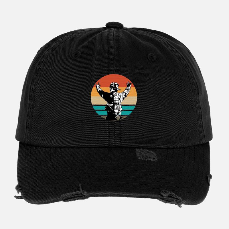 Retro Sonnenuntergang Duo Flexfit Vintage Destroyed Cap