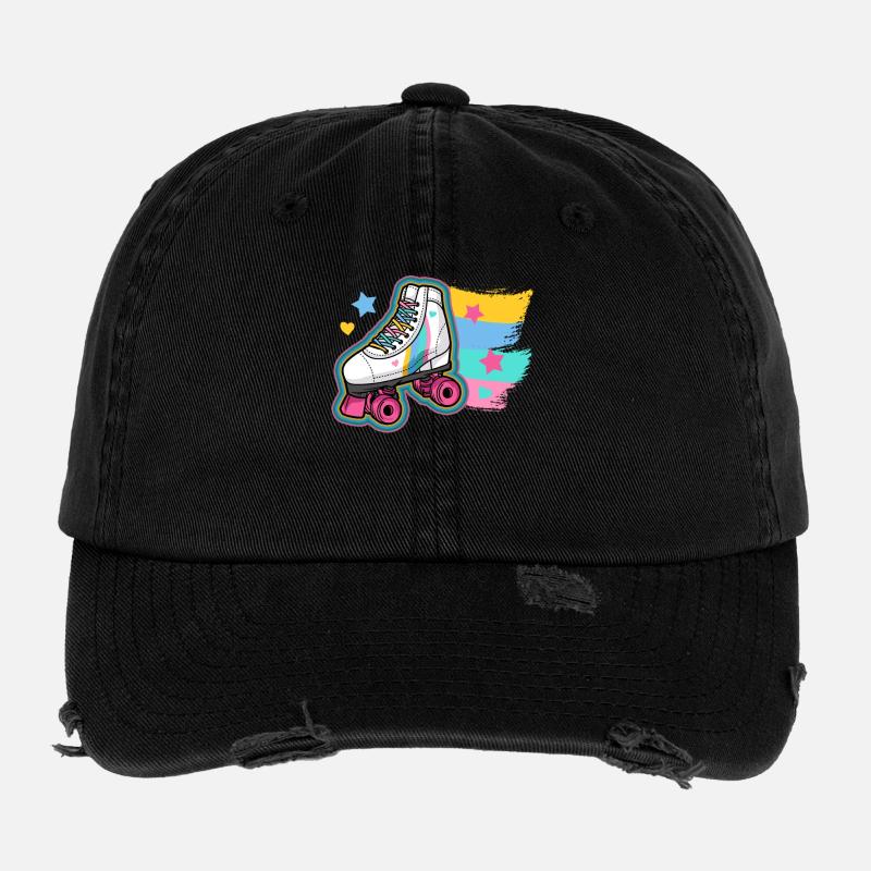 Rollschuhlaufen Rollschuhe Flexfit Vintage Destroyed Cap