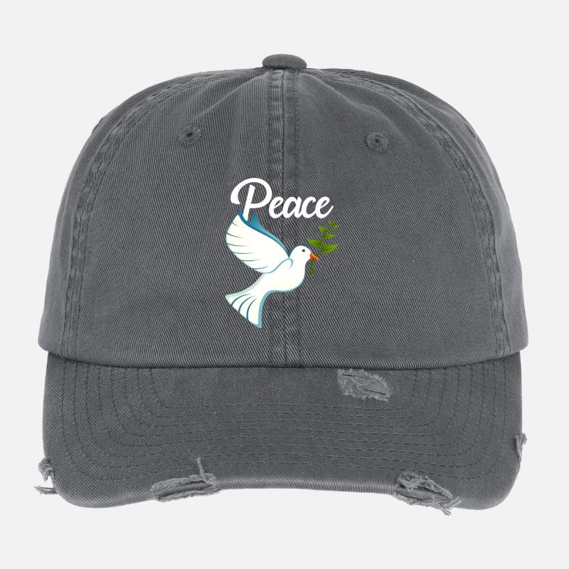 PEACE Friedenstaube Flexfit Vintage Destroyed Cap