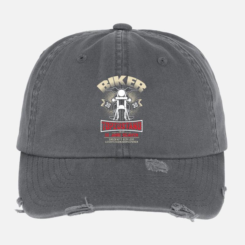 30. Geburtstag Biker Motorrad Motorradfahrer Flexfit Vintage Destroyed Cap