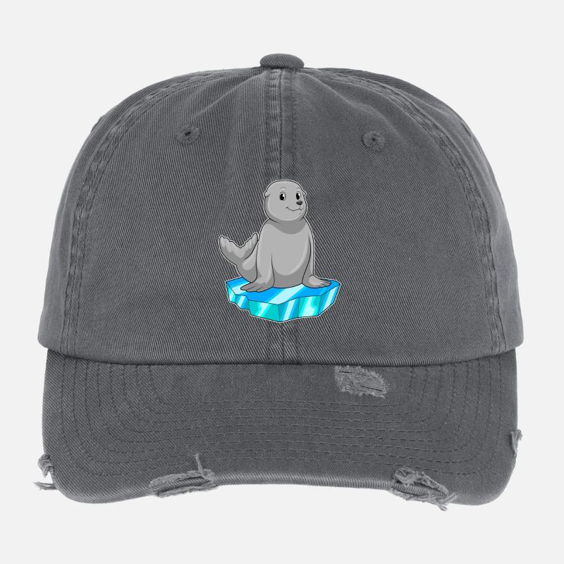 Banquise de phoque Casquette vintage effet usé Flexfit