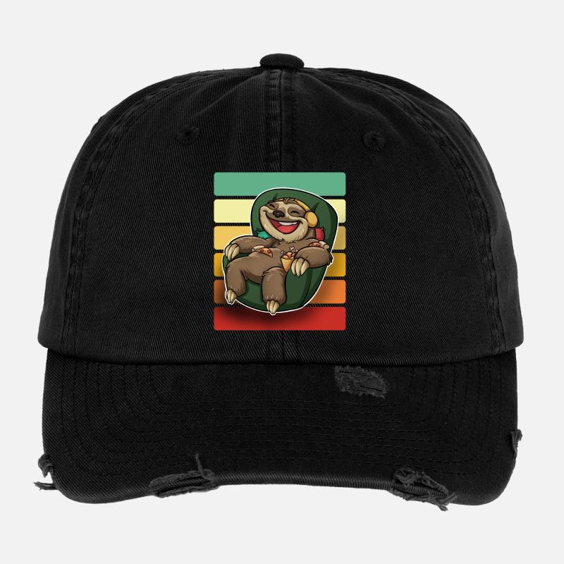 Faultier Sessel Pizza Flexfit Vintage Destroyed Cap