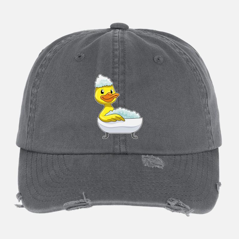 Bain de canard avec baignoire et mousse Casquette vintage effet usé Flexfit