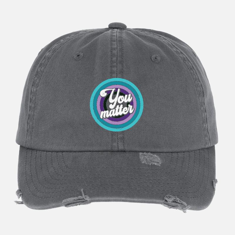 Du Bist Wichtig - You Matter Flexfit Vintage Destroyed Cap